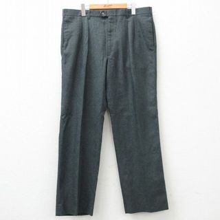 W38★古着 HAGGAR スラックス パンツ メンズ 80年代 80s USA製 濃グレー 霜降り系 24may20 中古 ボトムス ロング(ワークパンツ/カーゴパンツ)