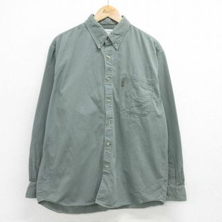 Columbia - L★古着 コロンビア COLUMBIA 長袖 ブランド シャツ メンズ 00年代 00s コットン ボタンダウン グレー系 24may20 中古 トップス