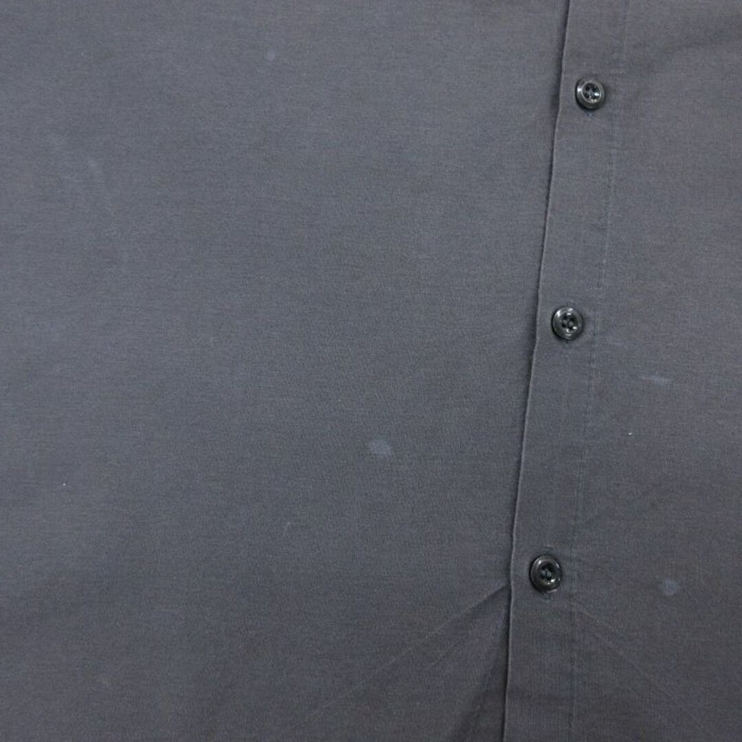 XL★古着 半袖 ワーク シャツ メンズ シボレー 大きいサイズ ロング丈 濃グレー 24may20 中古 トップス メンズのトップス(シャツ)の商品写真