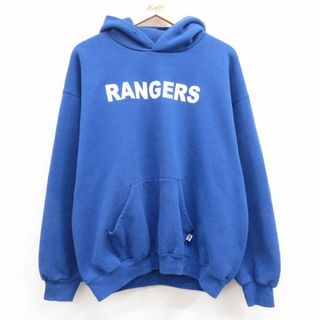 XL★古着 ラッセル 長袖 スウェット パーカー メンズ 00年代 00s RANGER 青 ブルー 24may20 中古 スエット トレーナー トップス(パーカー)