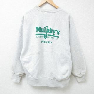 リー(Lee)のXL★古着 リー Lee 長袖 スウェット メンズ 00年代 00s Mulphys クルーネック 薄グレー 霜降り 24may20 中古 スエット トレーナー トップス(パーカー)