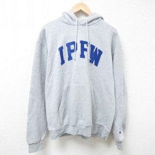 チャンピオン(Champion)のL★古着 チャンピオン Champion 長袖 スウェット パーカー メンズ 00年代 00s IPFW グレー 霜降り 24may20 中古 スエット トレーナー トップス(パーカー)