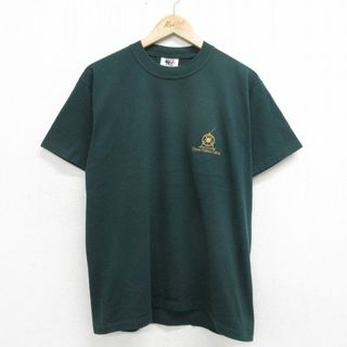 L★古着 半袖 ビンテージ Tシャツ メンズ 90年代 90s Canal Rideau クルーネック カナダ製 濃緑 グリーン 24may20 中古(Tシャツ/カットソー(半袖/袖なし))