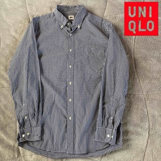 ユニクロ(UNIQLO)の美品　UNIQLO ユニクロ ギンガムチェック　ボタンダウンシャツ　メンズ(シャツ)