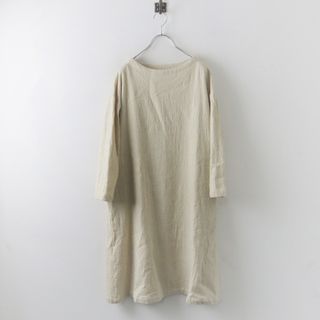 ネストローブ(nest Robe)のネストローブ nest Robe ウール混長袖ワンピース/ベージュ ドレス フレア ロング【2400013868679】(その他)