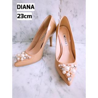 ダイアナ(DIANA)の【美品】DIANA　ダイアナ　パール　ビジュー　パンプス(ハイヒール/パンプス)