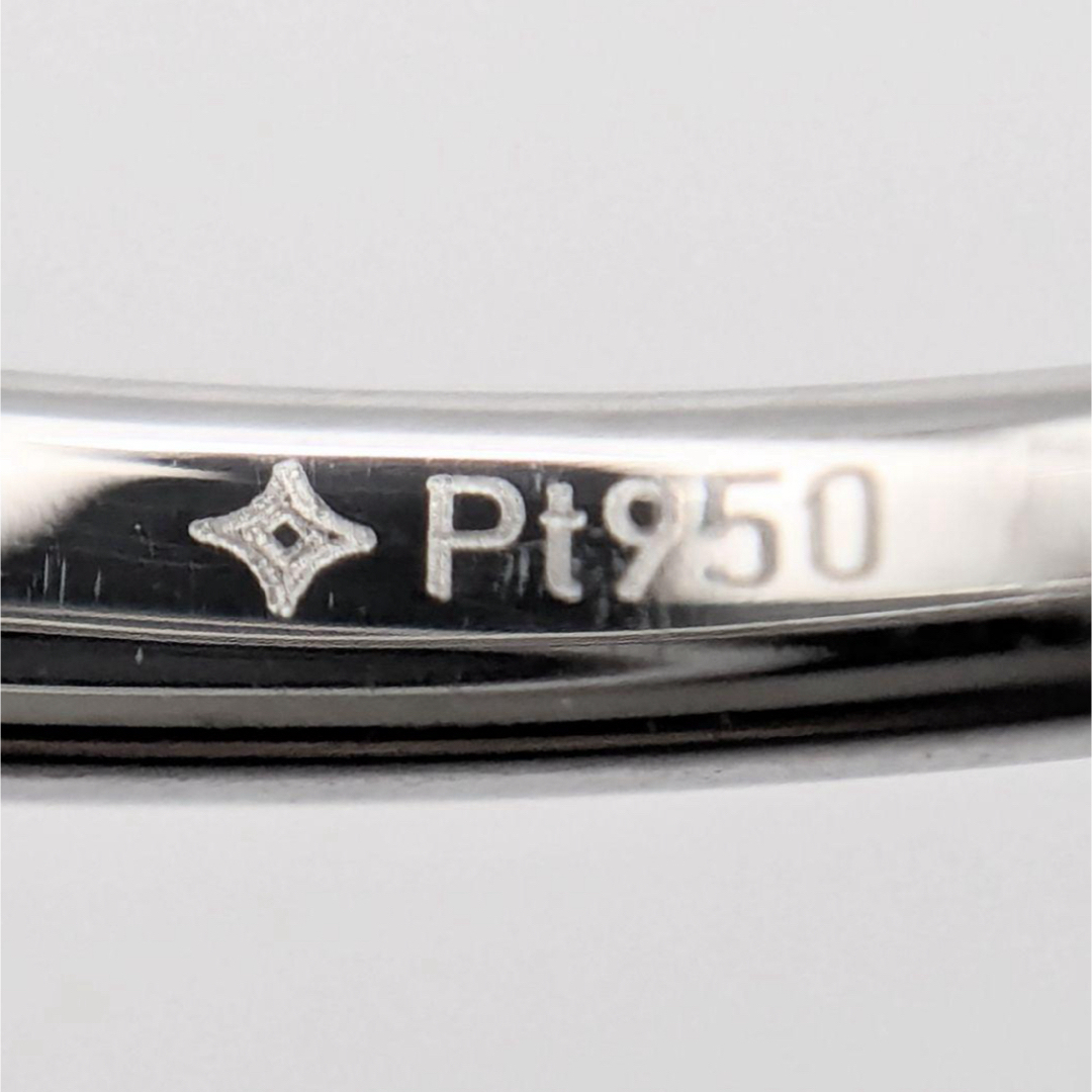 Pt950 0.23ct ハーフエタニティリング　ダイヤ付きリング　レディース レディースのアクセサリー(リング(指輪))の商品写真