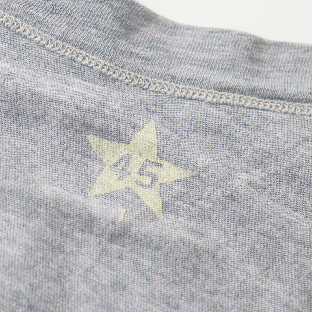 フォーティファイブアール 45R コットン Vネック 星Tシャツ 1/グレー トップス 45rpm【2400013866033】 レディースのトップス(Tシャツ(長袖/七分))の商品写真
