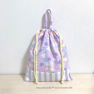 ユニコーン＆キャンディハーツパープル 体操着袋(外出用品)