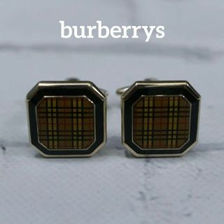 バーバリー(BURBERRY)の【匿名配送】バーバリーズ カフス ゴールド シンプル チェック(カフリンクス)