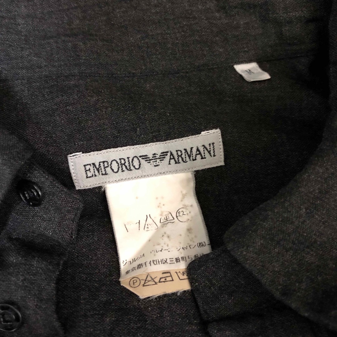 Emporio Armani(エンポリオアルマーニ)のエンポリオアルマーニ　M 長袖シャツ チャコールグレー　 メンズのトップス(シャツ)の商品写真