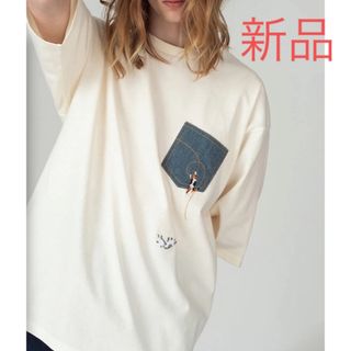 グラニフ(Design Tshirts Store graniph)の【新品】グラニフ　ピールオフ｜ビッグシルエットTシャツ　M ジョイフルキャッツ(Tシャツ/カットソー(半袖/袖なし))