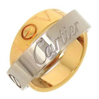 カルティエ(Cartier)のカルティエ シークレット ラブ リング #51 B4065051 750 (K18PG K18WG) レディース CARTIER 【中古】 【ジュエリー】(リング(指輪))