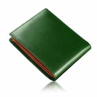 【色: シャイングリーン】[ファブリツィオ] 財布 メンズ 二つ折り ボックス型(その他)