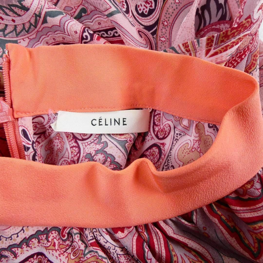 celine(セリーヌ)の美品 CELINE フィービー期 ペイズリー柄 シルク ノースリーブ シャツ レディースのトップス(チュニック)の商品写真