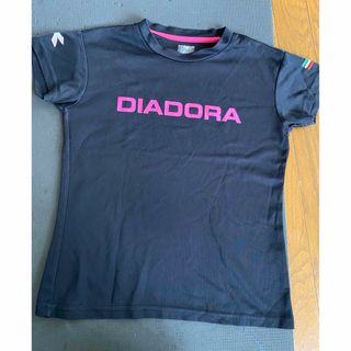 ディアドラ(DIADORA)のディアドラ　テニス　Tシャツ　L 黒　レディース(ウェア)