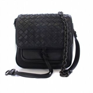 Bottega Veneta - ボッテガヴェネタ イントレチャート チェーンショルダーバッグ レザー 黒