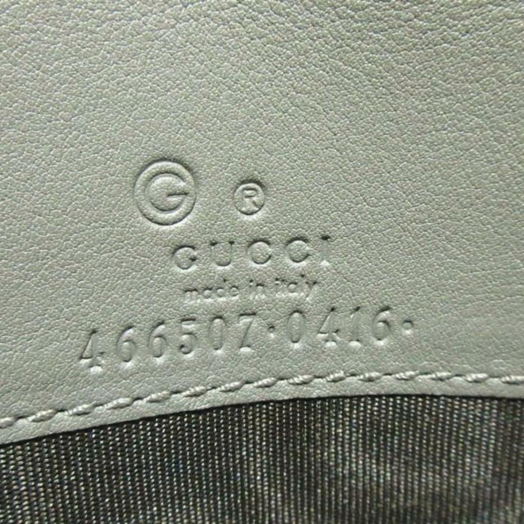 Gucci(グッチ)のGUCCI(グッチ) 財布美品  マイクログッチシマ 466507 ダークグレー レザー レディースのファッション小物(財布)の商品写真