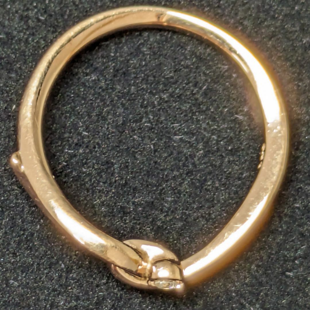 STAR JEWELRY(スタージュエリー)の849 スタージュエリーダイヤリングK10PGピンクゴールド0.01ct4号 レディースのアクセサリー(リング(指輪))の商品写真