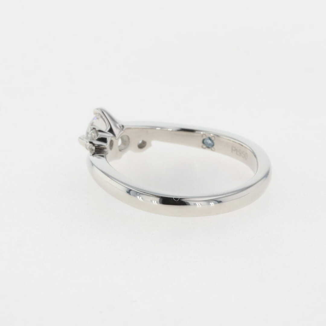 ダイヤモンド デザインリング 4号 Pt950 【中古】 レディースのアクセサリー(リング(指輪))の商品写真