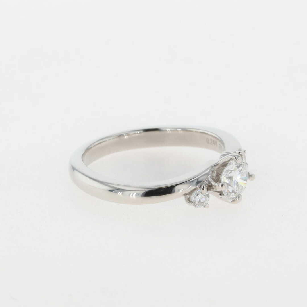 ダイヤモンド デザインリング 4号 Pt950 【中古】 レディースのアクセサリー(リング(指輪))の商品写真