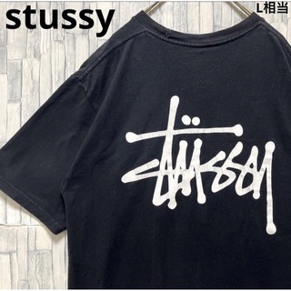 ステューシー(STUSSY)のステューシー 半袖 Tシャツ ブラック M メキシコ製 ショーンフォント(Tシャツ/カットソー(半袖/袖なし))