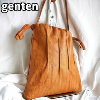 ゲンテン(genten)の【洗練されたデザイン✨】　genten　ミニ ショルダーバッグ ポシェット 革(ショルダーバッグ)