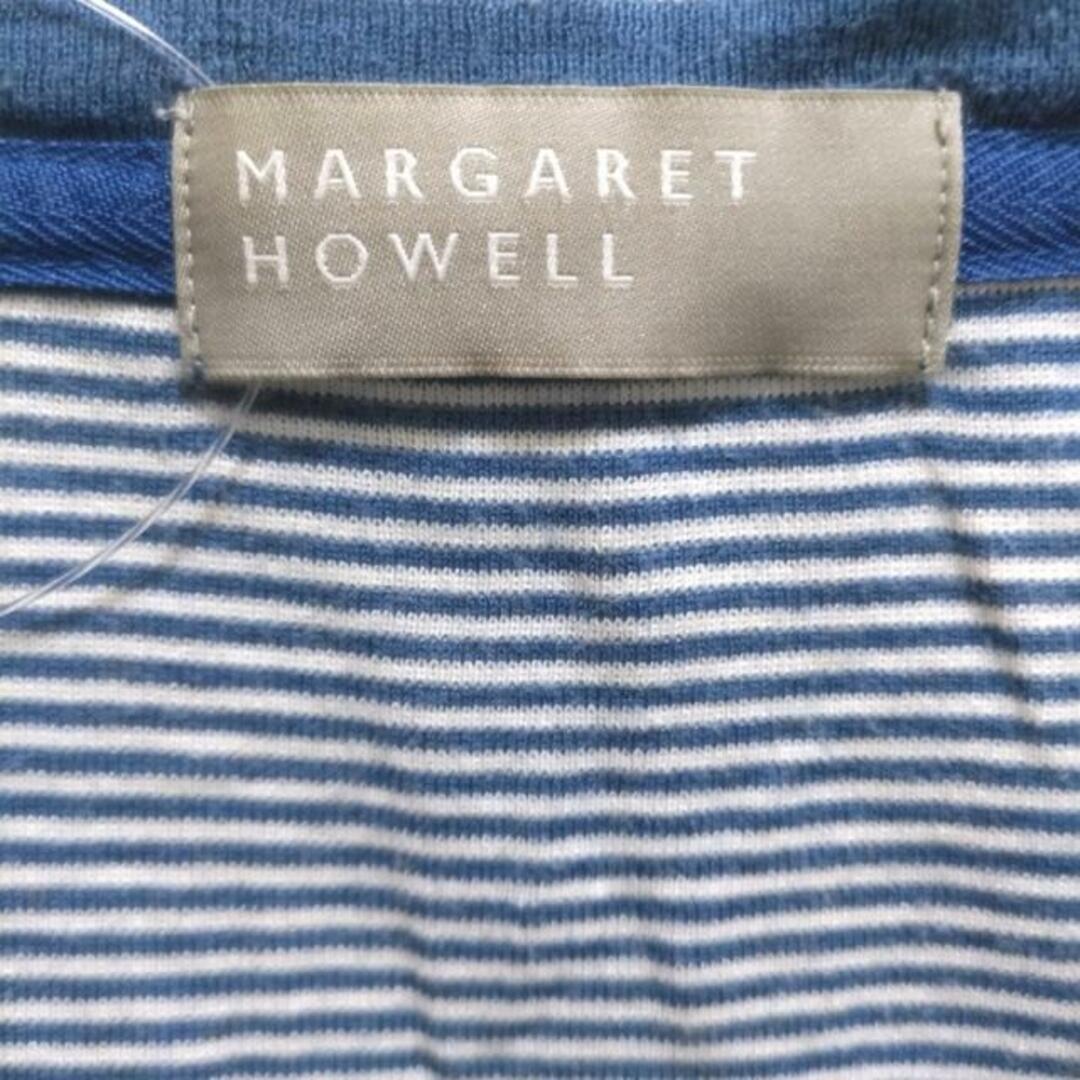 MARGARET HOWELL(マーガレットハウエル)のMargaretHowell(マーガレットハウエル) 長袖Tシャツ レディース美品  - ネイビー×アイボリー クルーネック/ボーダー レディースのトップス(Tシャツ(長袖/七分))の商品写真