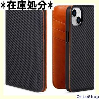 VISOUL iPhone14 ケース 手帳型 本革 ne ー．オレンジ 537