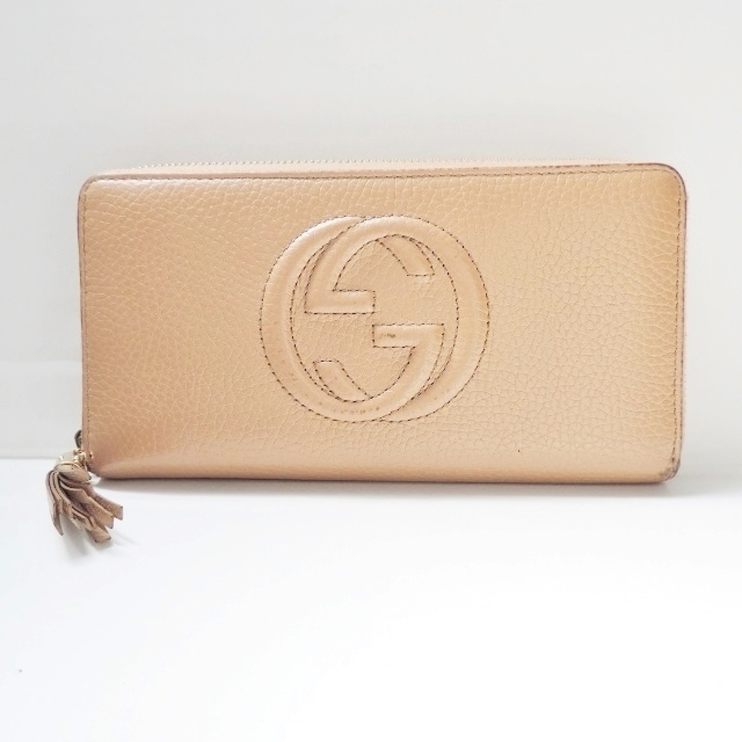 Gucci(グッチ)のGUCCI(グッチ) 長財布 ソーホー 598187 ライトブラウン ラウンドファスナー レザー レディースのファッション小物(財布)の商品写真