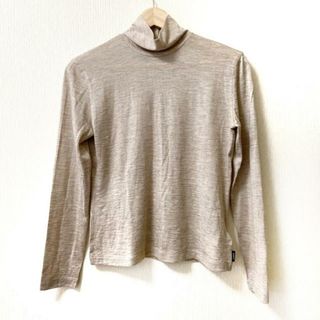 アクリス(AKRIS)のAKRIS(アクリス) 長袖カットソー サイズUS 8 レディース - ベージュ ハイネック/カシミヤ/シルク(カットソー(長袖/七分))