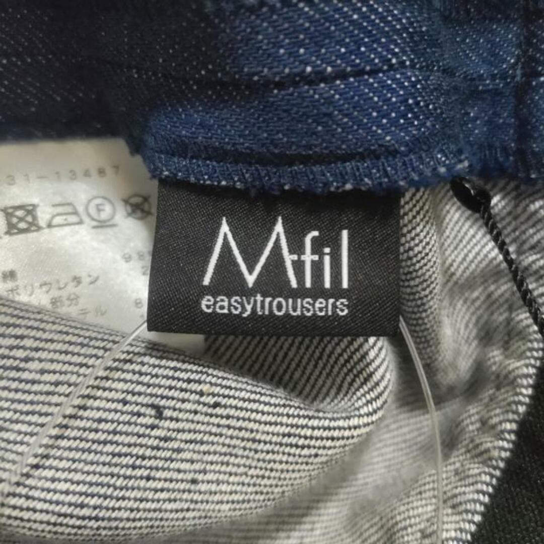 M・Fil(エムフィル) パンツ サイズ40 M レディース - ダークネイビー×黒 フルレングス/デニム/ウエストゴム レディースのパンツ(その他)の商品写真