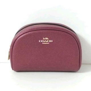 コーチ(COACH)のCOACH(コーチ) ポーチ美品  - CF463 ボルドー レザー(ポーチ)