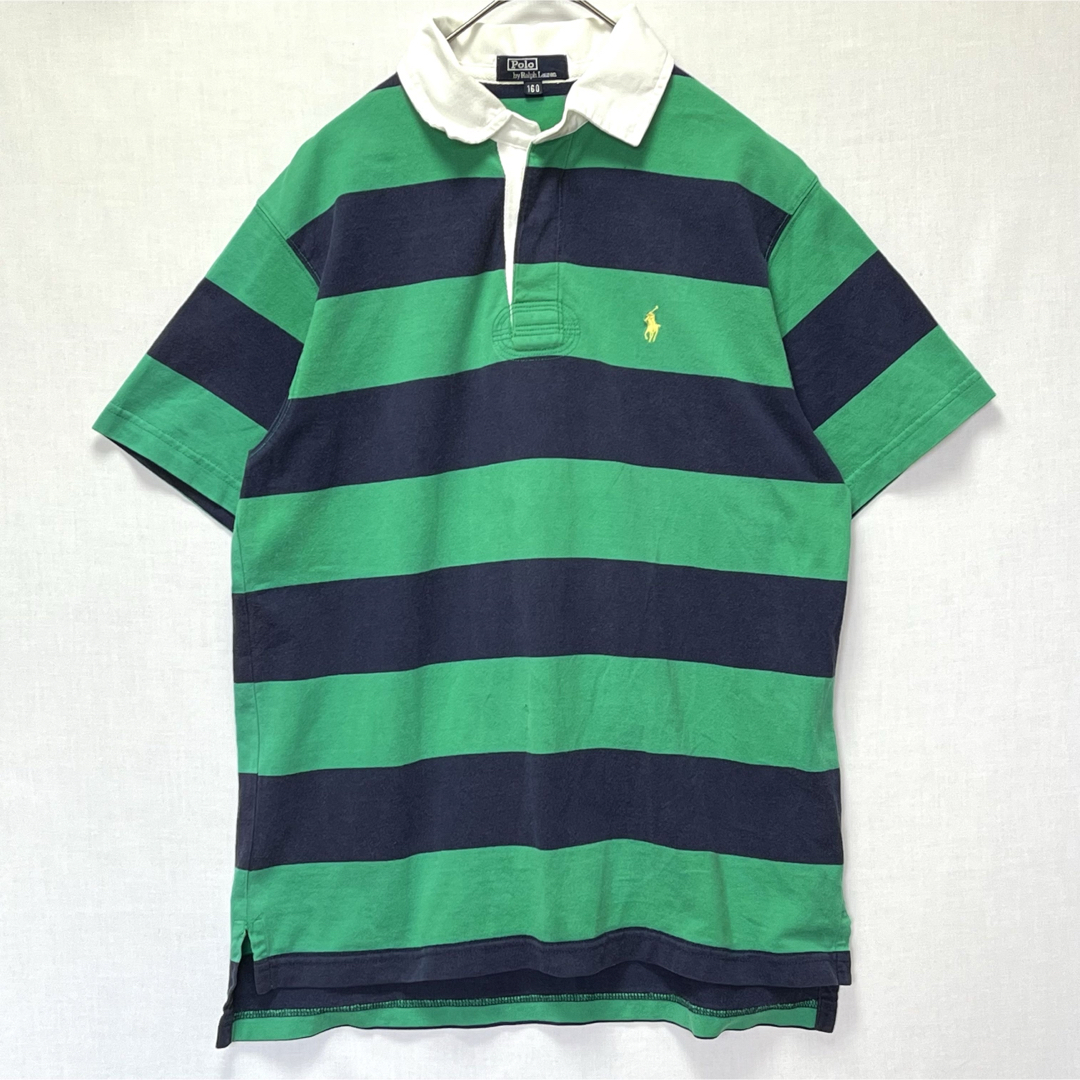 POLO RALPH LAUREN(ポロラルフローレン)のPolo by Ralph Lauren 半袖 ポロシャツ Tシャツ ボーダー キッズ/ベビー/マタニティのキッズ服男の子用(90cm~)(Tシャツ/カットソー)の商品写真