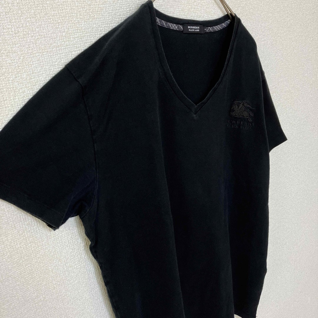 BURBERRY BLACK LABEL(バーバリーブラックレーベル)のBURBERRY BLACK LABEL Tシャツ 刺繍　ブラック　サイズ4 メンズのトップス(Tシャツ/カットソー(半袖/袖なし))の商品写真