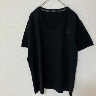 バーバリーブラックレーベル(BURBERRY BLACK LABEL)のBURBERRY BLACK LABEL Tシャツ 刺繍　ブラック　サイズ4(Tシャツ/カットソー(半袖/袖なし))
