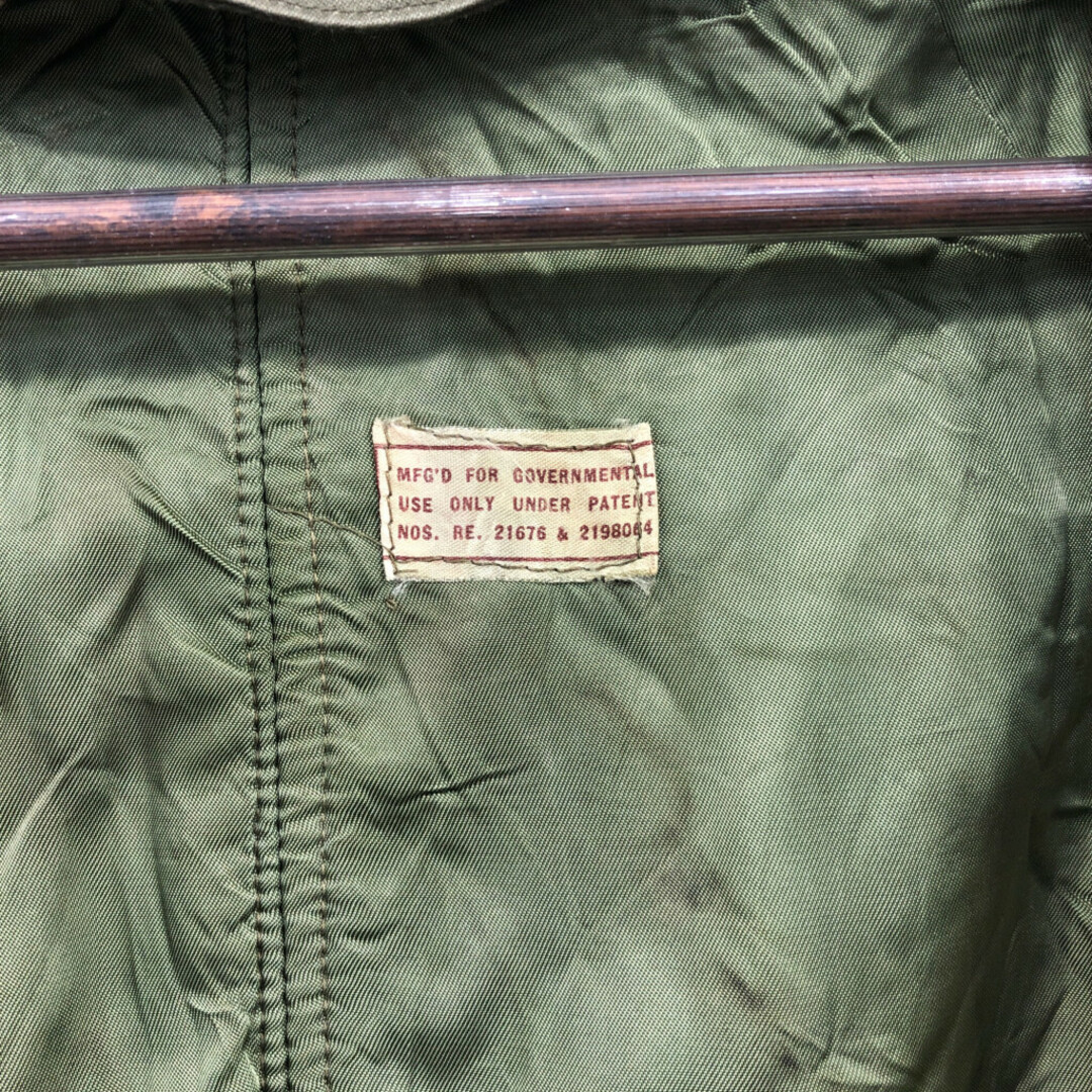 50年代 米軍実物 U.S.ARMY M-50 オーバーコート ヴィンテージ ミリタリー オリーブ (メンズ MEDIUM SHORT) 中古 古着 Q5202 メンズのジャケット/アウター(ミリタリージャケット)の商品写真