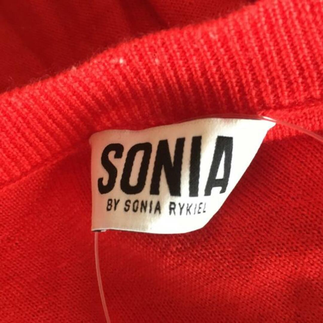 SONIA RYKIEL(ソニアリキエル)のSONIARYKIEL(ソニアリキエル) ワンピース サイズM レディース レッド×ピンク×アイボリー 半袖/プリーツ/ボーダー レディースのワンピース(その他)の商品写真