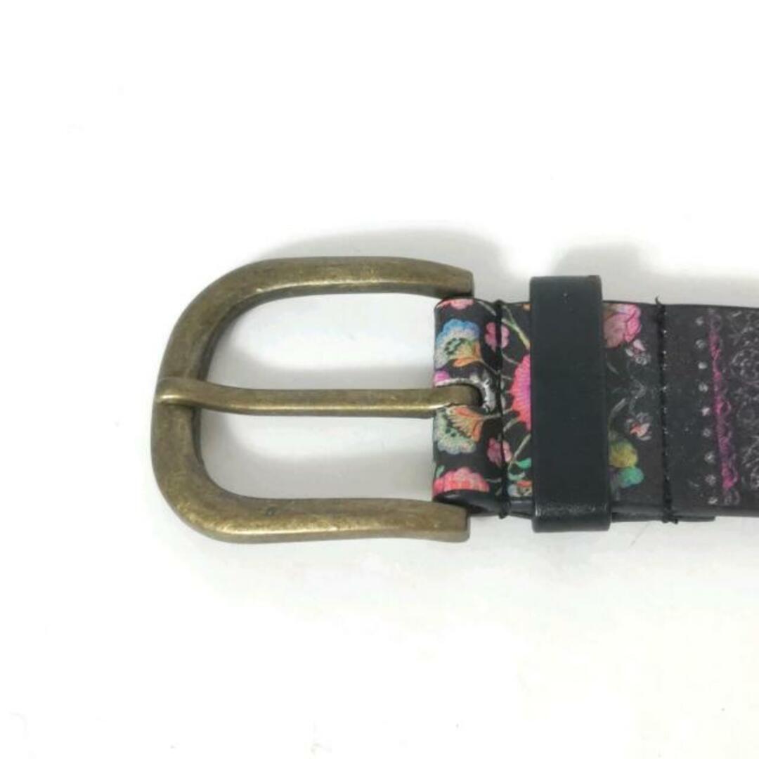 DESIGUAL(デシグアル)のDesigual(デシグアル) ベルト 85 - ピンク×黒×マルチ レザー×金属素材 レディースのファッション小物(ベルト)の商品写真
