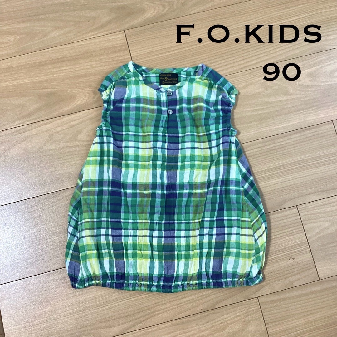 F.O.KIDS(エフオーキッズ)のF.O.KIDS　バルーンワンピース　90 キッズ/ベビー/マタニティのキッズ服女の子用(90cm~)(ワンピース)の商品写真