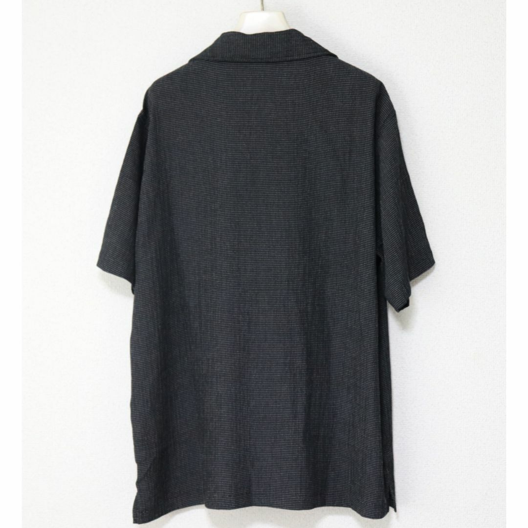 新品【OMIYA CONNECT】京都伝統織物 丹後ちりめん 半袖シャツ 黒 M メンズのトップス(シャツ)の商品写真