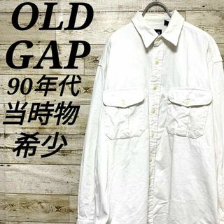 GAP - 【w333】激レアUSA古着オールドギャップ90s当時物コーデュロイ長袖シャツ白