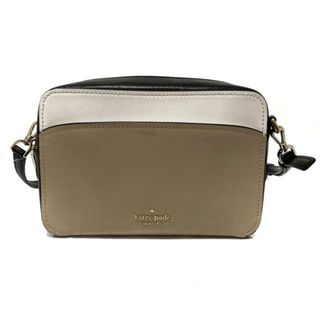 ケイトスペードニューヨーク(kate spade new york)のKate spade(ケイトスペード) ショルダーバッグ - WKRU7070 ベージュ×黒×白 レザー(ショルダーバッグ)