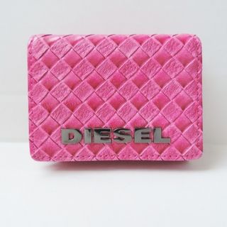 DIESEL - DIESEL(ディーゼル) 3つ折り財布美品  - ピンク 型押し加工 レザー