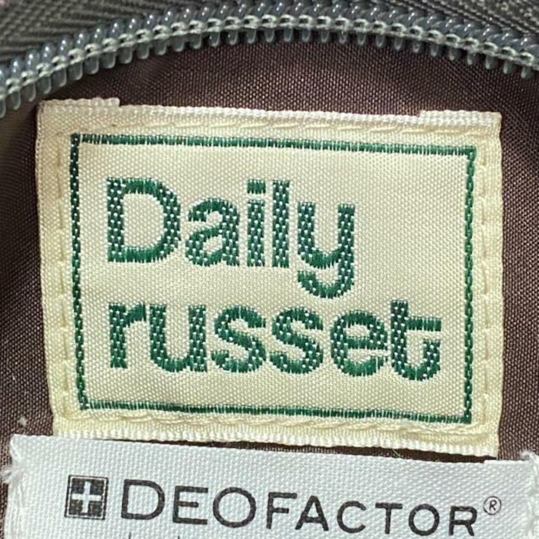 Daily russet(デイリーラシット) ショルダーバッグ - ダークグレー×ピンクベージュ×ブラウン ストラップ着脱可 ジャガード×合皮 レディースのバッグ(ショルダーバッグ)の商品写真