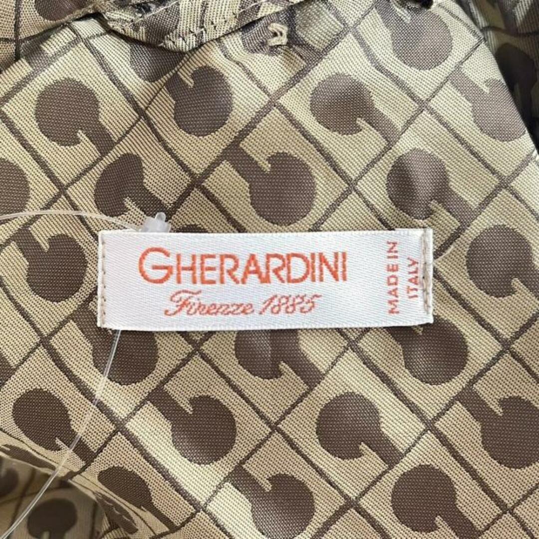 GHERARDINI(ゲラルディーニ)のGHERARDINI(ゲラルディーニ) コート サイズ42 L レディース美品  - ベージュ×ダークブラウン 長袖/ジップアップ/春/秋 レディースのジャケット/アウター(その他)の商品写真