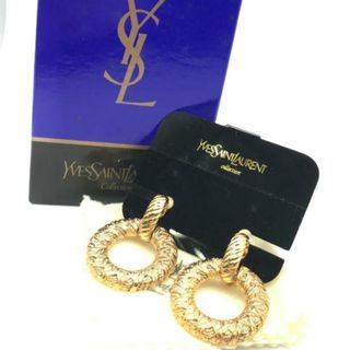 イヴサンローラン(Yves Saint Laurent)の美品 YSL イヴサンローラン サークル ヴィンテージ イヤリング ゴールド アクセサリー a2503(イヤリング)