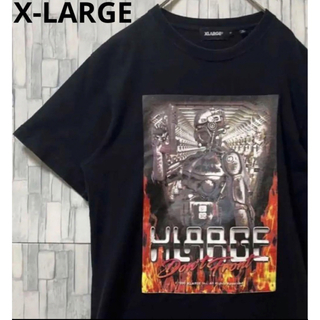 XLARGE - エクストララージ 半袖 Tシャツ ビッグロゴ ブラック S ターミネーター