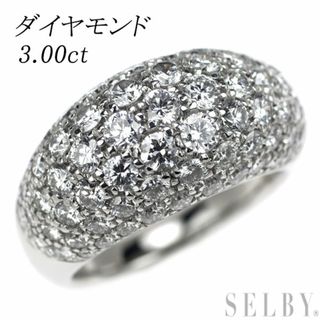 Pt900 ダイヤモンド リング 3.00ct パヴェ ハニカムセッティング(リング(指輪))