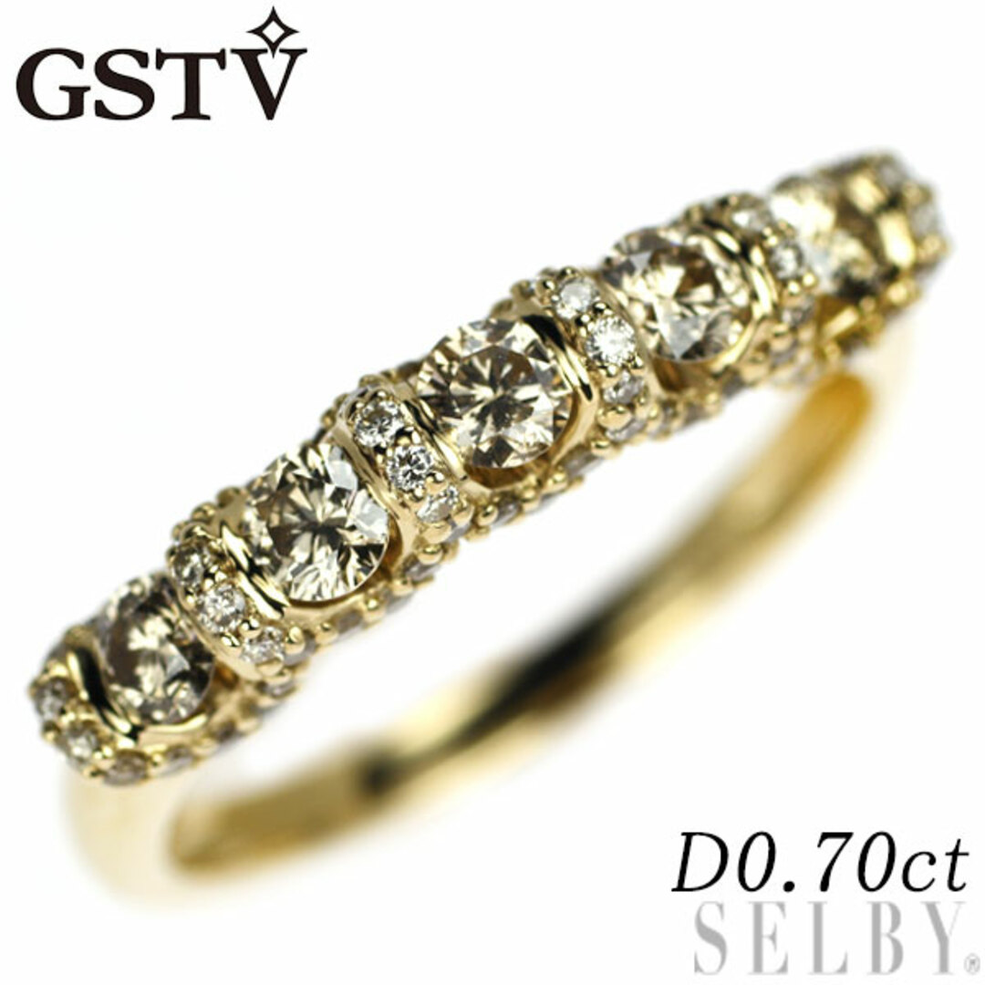 GSTV K18YG ダイヤモンド リング 0.70ct 一文字 レディースのアクセサリー(リング(指輪))の商品写真